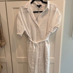 J. Crew White Linen Dress